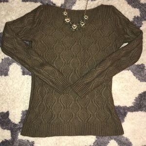 Olive green LOFT sweater